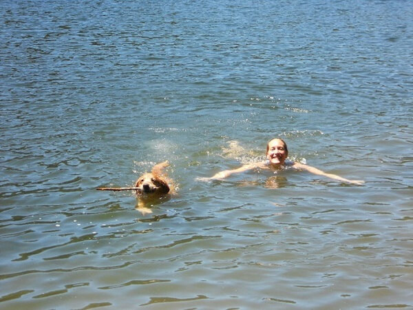 Swimming with Bear in 2010